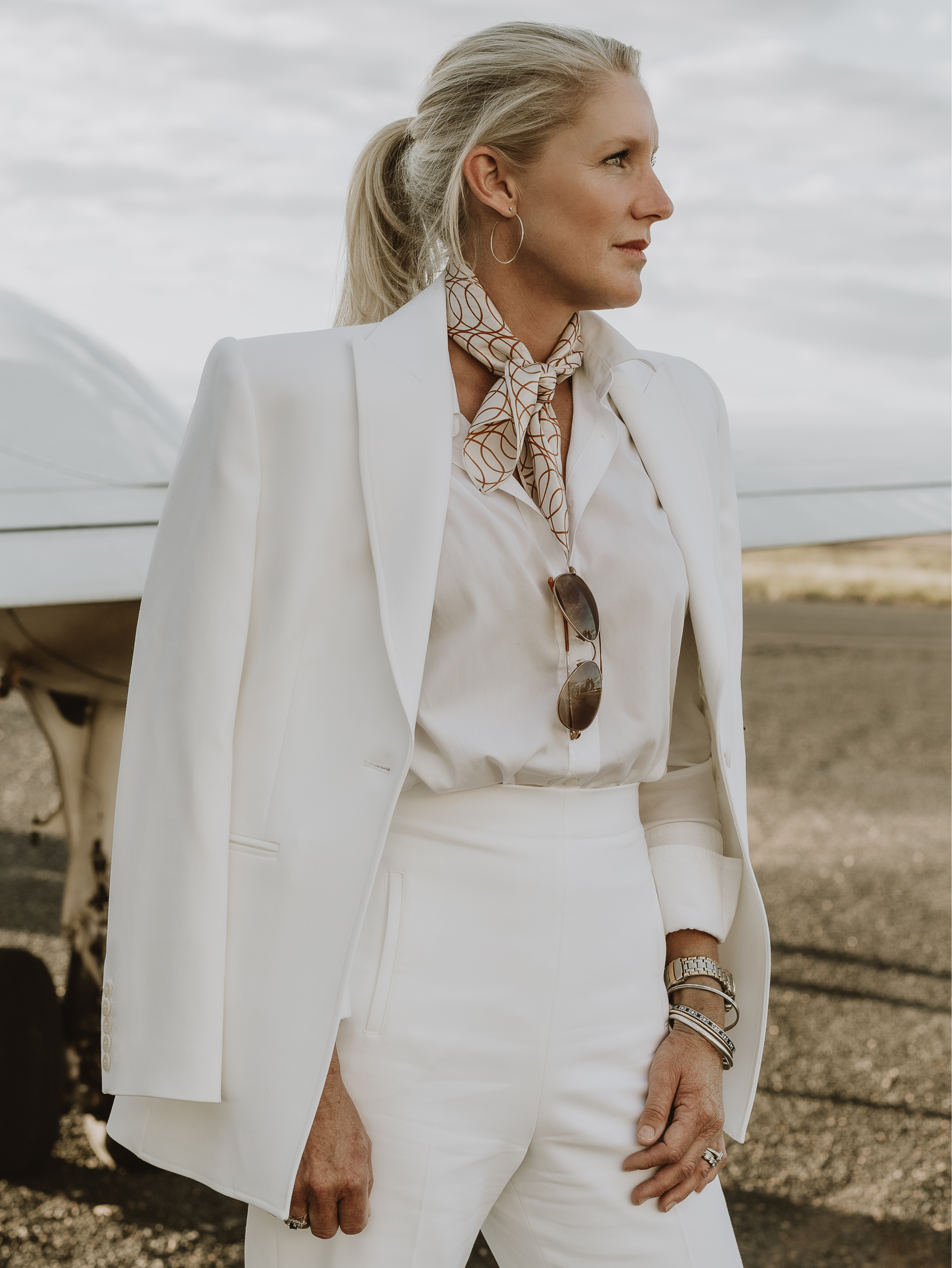 Gray sales silk scarf